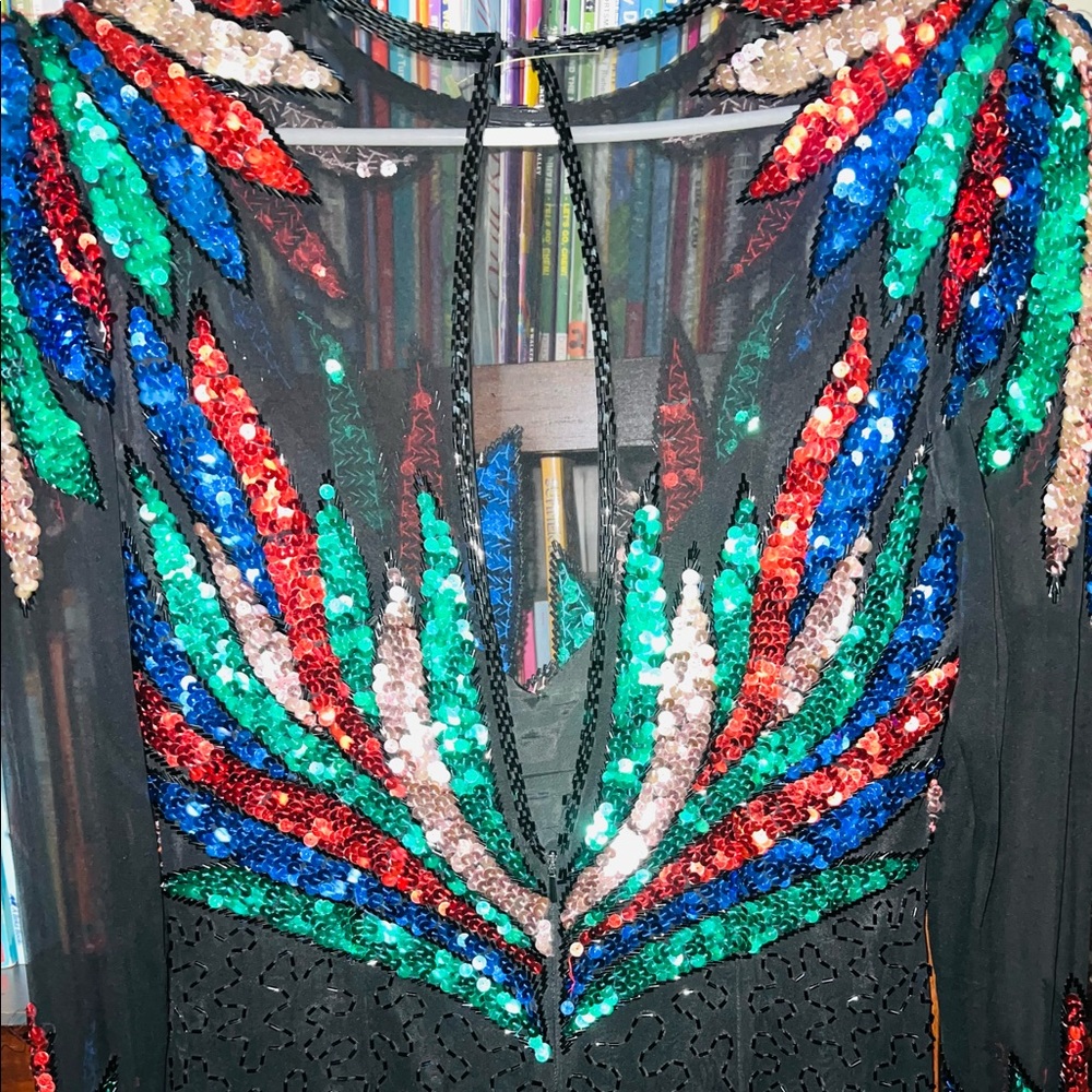 Vintage floor length full sequin dress.